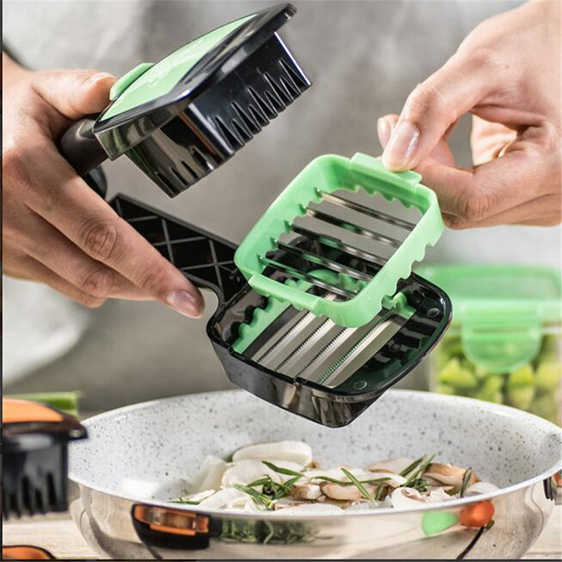 idrop Multifunction Hand Press Vegetable Cutter Slicer / Pemotong Sayur Pelbagai Guna / 合一多功能手压切菜器