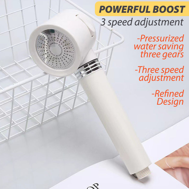 idrop Pressurized Shower Head with Scrubber Brush / Pancuran Air Bilik Mandi / 带搓头花洒