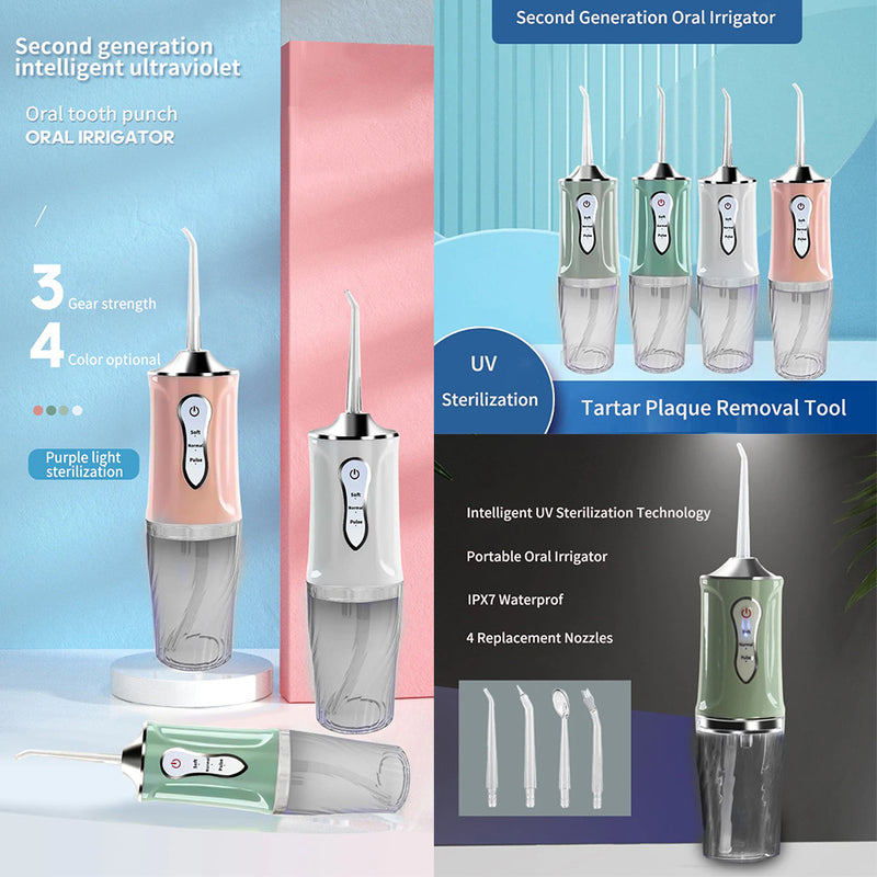 idrop [ 230ml ] Oral Irrigator Electric Water Jet Dental Teeth Flosser Tooth Cleaner / Pencuci Oral Gigi dan Gusi Elektrik / 口腔冲洗器电动喷水牙齿牙线器牙齿清洁器