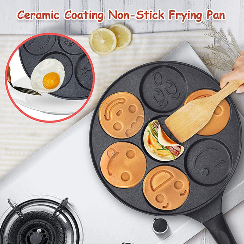 idrop [ 7 IN 1 ] Omelette & Pancake Waffle Smiley Nonstick Cooking Frying Baking Pan / Kuali Masak Telur dan Penkek / 7孔表情煎锅