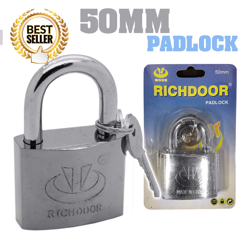 idrop 50mm RICHDOOR Padlock - Door Pad GILT LOCK