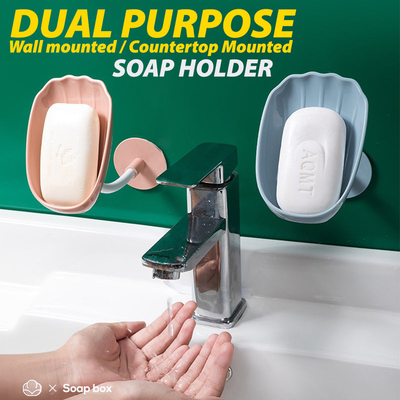 idrop Wall Mounted Flexible Soap Holder / Pemegang Buku Sabun / (双面胶)塑料壁挂台两用香皂架