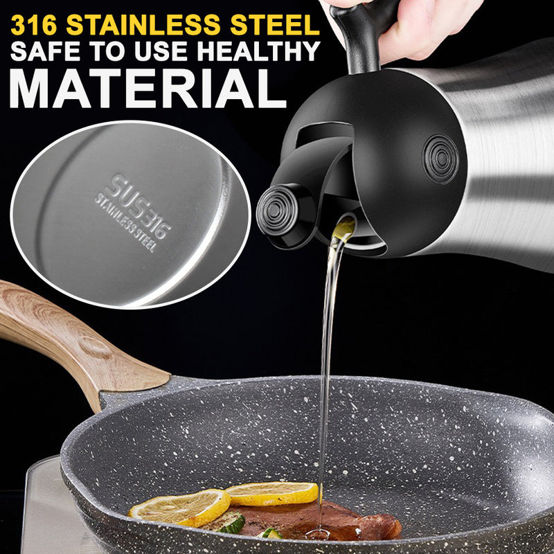 idrop SUS316 Stainless Steel Oil Pot Oil Bottle / Botol Minyak Keluli Tahan Karat / 316不锈钢大号油壶(调味瓶)