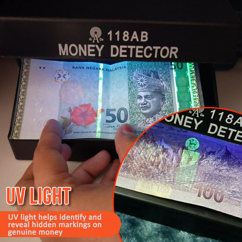 idrop Money Detector Fake Counterfeit Cash Note Detector UV Light / Alat Pengesan Duit Cetak Tipu Lampu UV / 验钞机