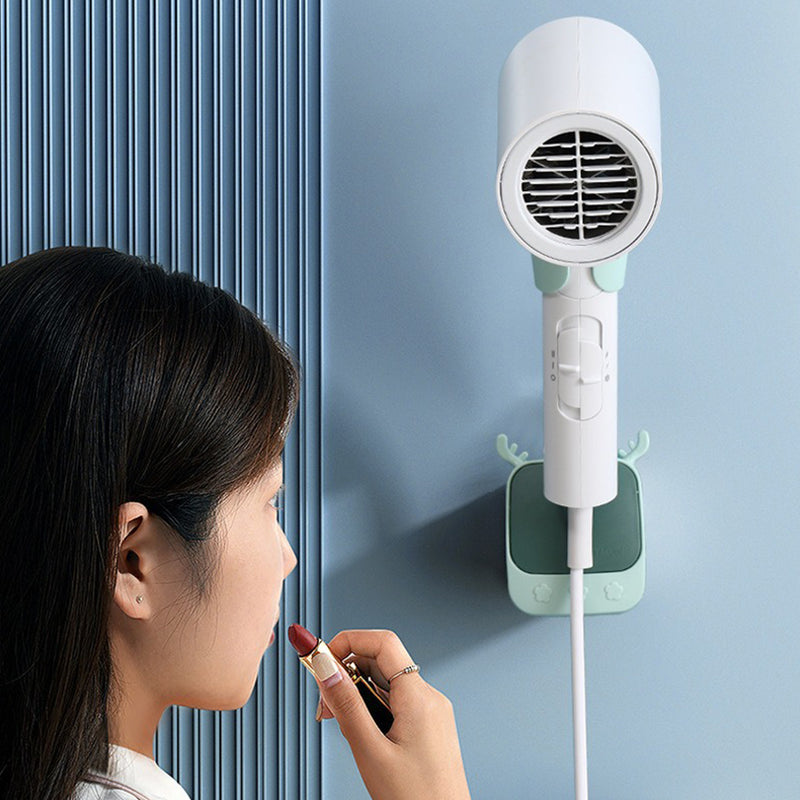 idrop Wall Mounted Hair Dryer & Shower Head Hanging Rack Holder / Penyangkut Mesin Pengering Rambut & Pancuran Air / (强力胶)小鹿花洒架