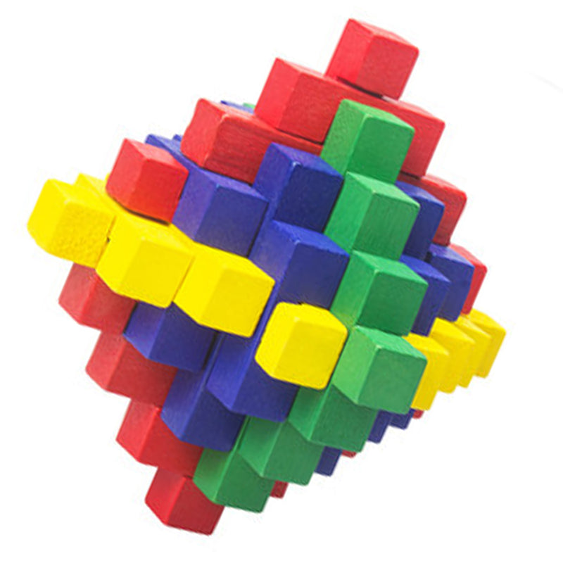 idrop BRAIN TEASER [ Diamond ] - Interlocking Wooden Toy Blocks