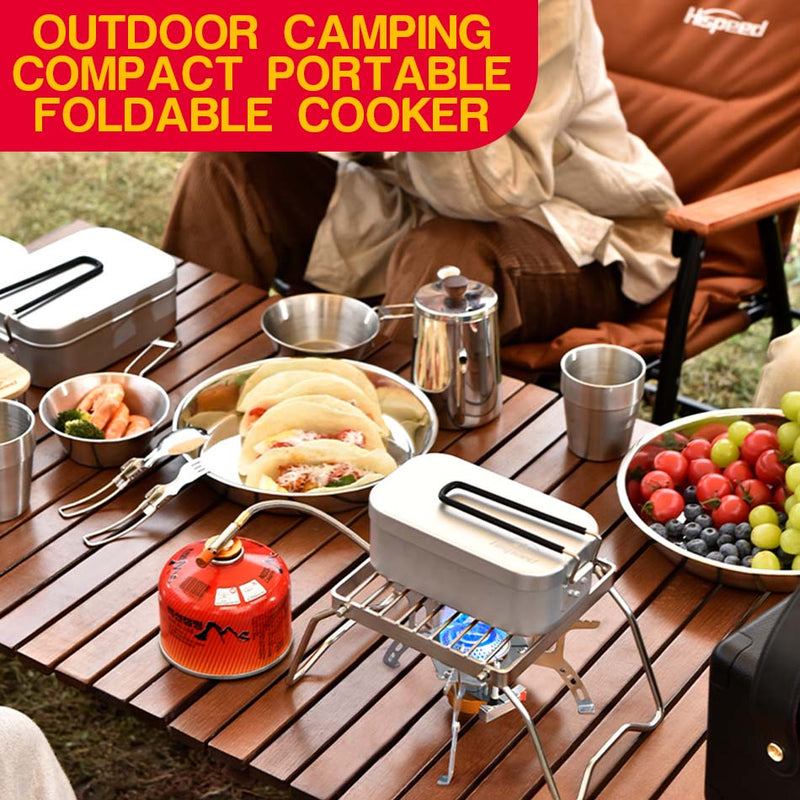 idrop Outdoor Camping Mini Stove Compact Portable Foldable Outdoor Cooker 3200W / Dapur Masak Mudah Alih Senang Lipat / 气炉户外便携气罐自驾游炊具