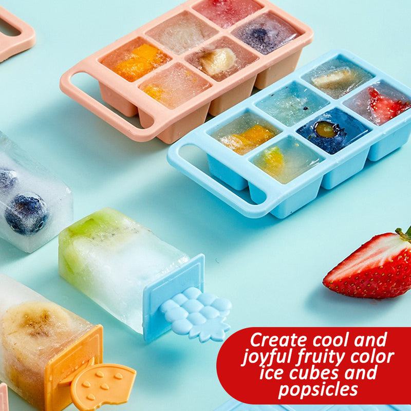 idrop Multifunctional Ice Creaam Popsicle & Ice Cube Mold Tray / Acuan Kiub Ais dan Aiskrim Pelbagai Guna / 消消乐多功能冰模+冰格