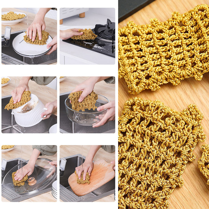 idrop [ 1PC ] Kitchen Dishcloth Fiber Scrubber Penggosok Pencuci Pinggan / Kain Pencuci Pinggan Mangkuk / (1PCS)10*15CM厨房刷洗棉(韩文包装)