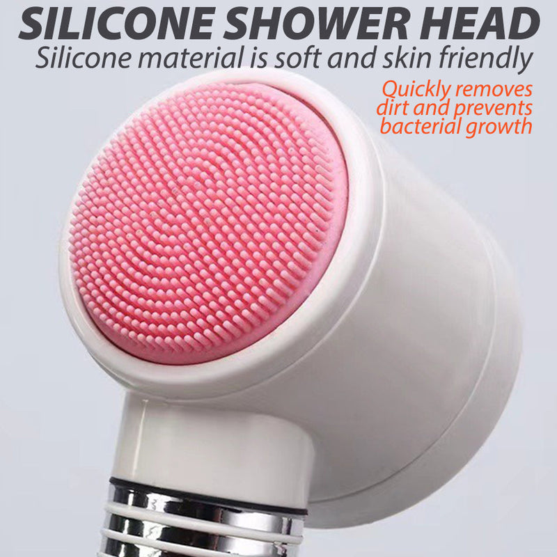 idrop Pressurized Shower Head with Scrubber Brush / Pancuran Air Bilik Mandi / 带搓头花洒