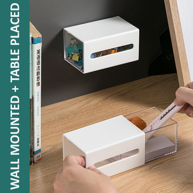 idrop Wall Mounted Storage Organizer Box / Kotak Penyimpanan Barang Dinding / (强力胶)壁挂抽屉式收纳盒(壁挂双向小物收纳盒)