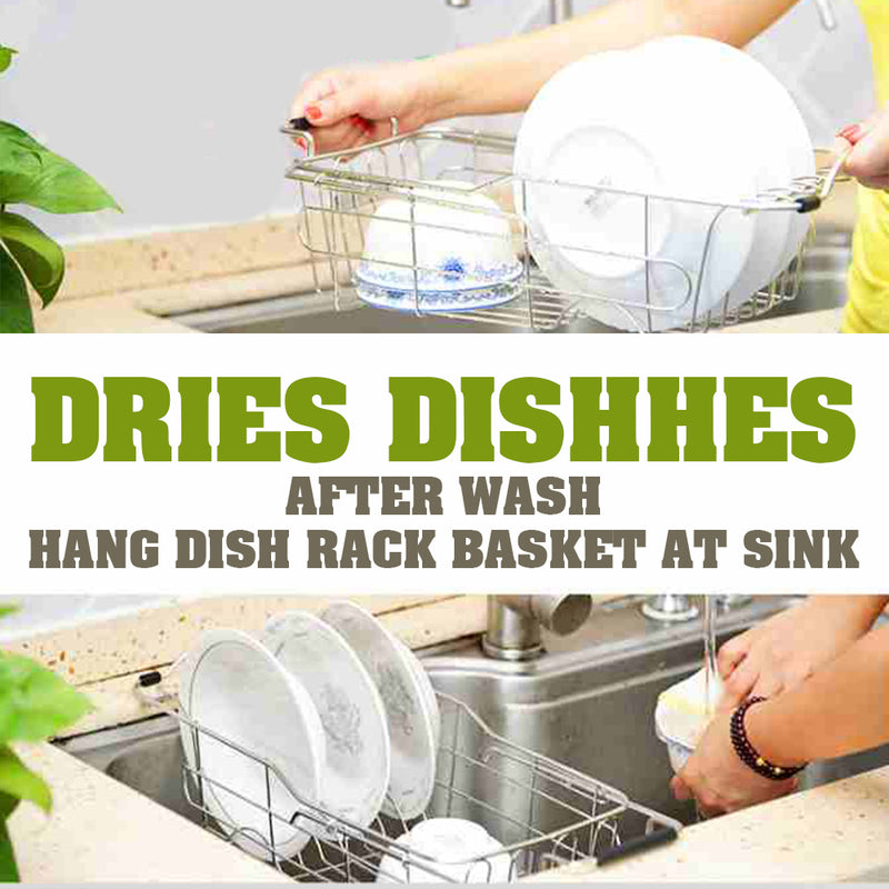 idrop Kitchen Dish Drying Drainer Basket Rack