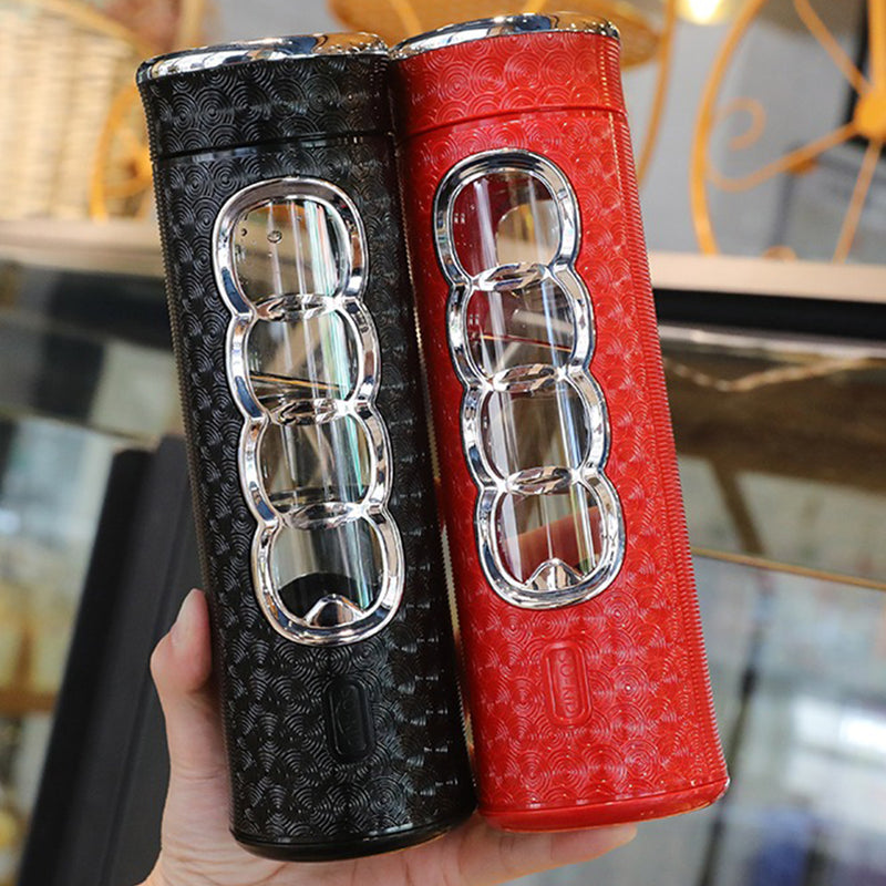 idrop [ 450ml ] Four Ring Drinking Glass Water Bottle / Botol Air Minuman / 450ML玻璃四环杯(水壶)