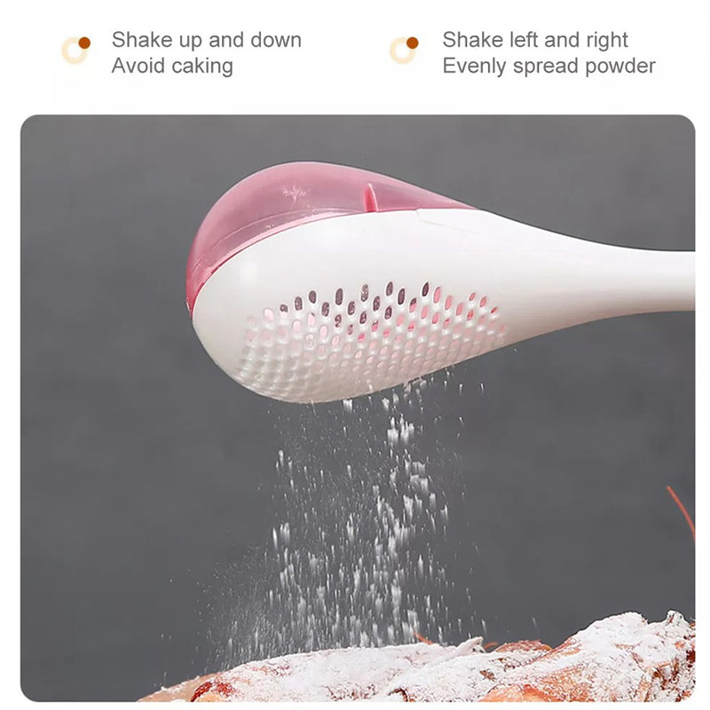 idrop Seasoning Powder Dispenser Scoop Spoon Screen Flour Sugar Powdered Sprinkler / Alat Sudu Senduk Penabur Serbuk Tepung Gula / 调料散粉器