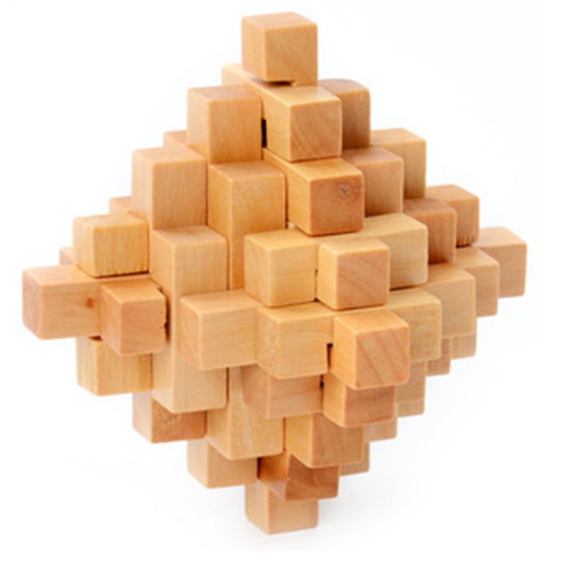 idrop BRAIN TEASER [ Diamond ] - Interlocking Wooden Toy Blocks