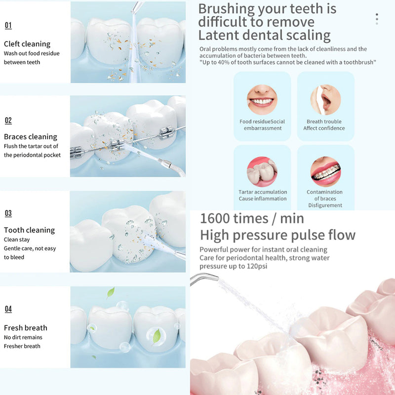 idrop [ 230ml ] Oral Irrigator Electric Water Jet Dental Teeth Flosser Tooth Cleaner / Pencuci Oral Gigi dan Gusi Elektrik / 口腔冲洗器电动喷水牙齿牙线器牙齿清洁器