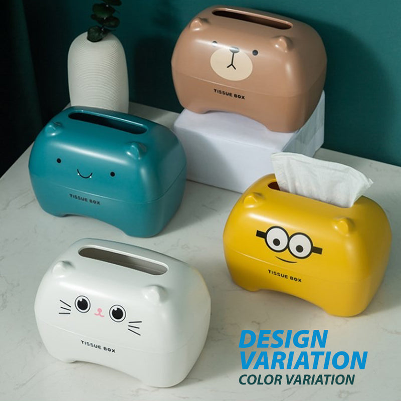 idrop Cute Cartoon Plastic Storage Tissue Box / Kotak Tisu Plastik Kartun Comel / 塑料卡通面纸纸巾盒