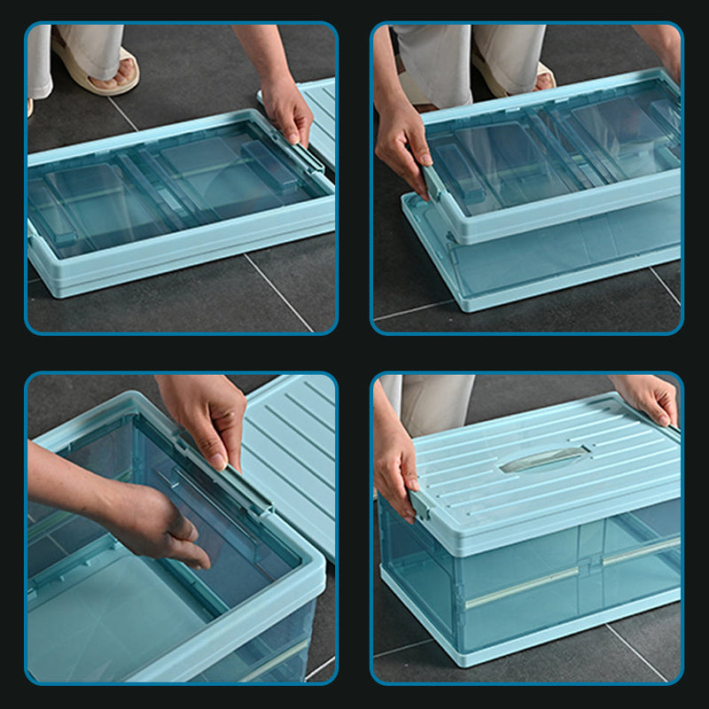 idrop Foldable Compact Transparent Colorful Book Storage Box