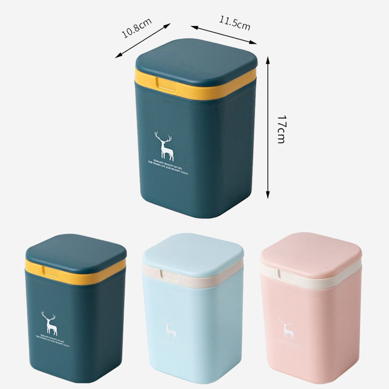 idrop Mini Desktop Table Rubbish Trash Bin / Tong Sampah Kecil Gunaan Atas Meja / 塑料桌面垃圾桶