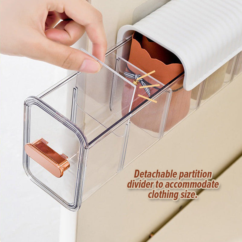 idrop Wall Mounted Partition Storage Rack Box Drawer / Rak Almari Simpanan Pakaian Kecil / 壁挂式分区储物架盒抽屉