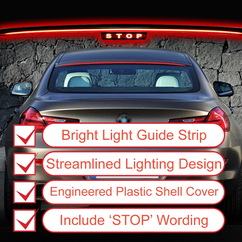 idrop STOP 36 INCH LED Car Rear Brake Light Streamline Design Universal for SUV Sedan Rear Roofline [ 12V / 9W ]