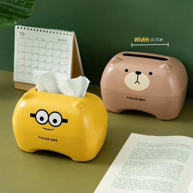 idrop Cute Cartoon Plastic Storage Tissue Box / Kotak Tisu Plastik Kartun Comel / 塑料卡通面纸纸巾盒