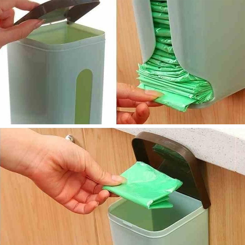 idrop Vertical Kitchen Garbage Plastic and Tissue Wall Mounted Storage Box / Kotak Penyimpanan Tisu dan Plastik Sampah / 纸巾纸袋收纳架