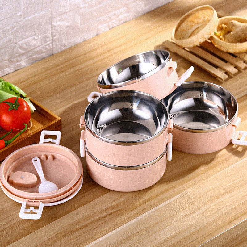 630ml Pink Insulated Lunch Box 1 Layer Insulated Thermos Box Stainless  Steel Insulated Hot Food Container Adelala