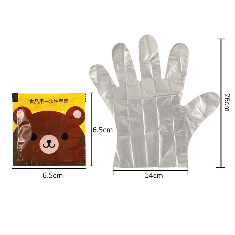 idrop Disposable PE Gloves For Eating  [ 1pc / 50pcs / 100pcs / 200pcs ] / Sarung Tangan Plastik Pakai Buang / 加厚装一次性手套