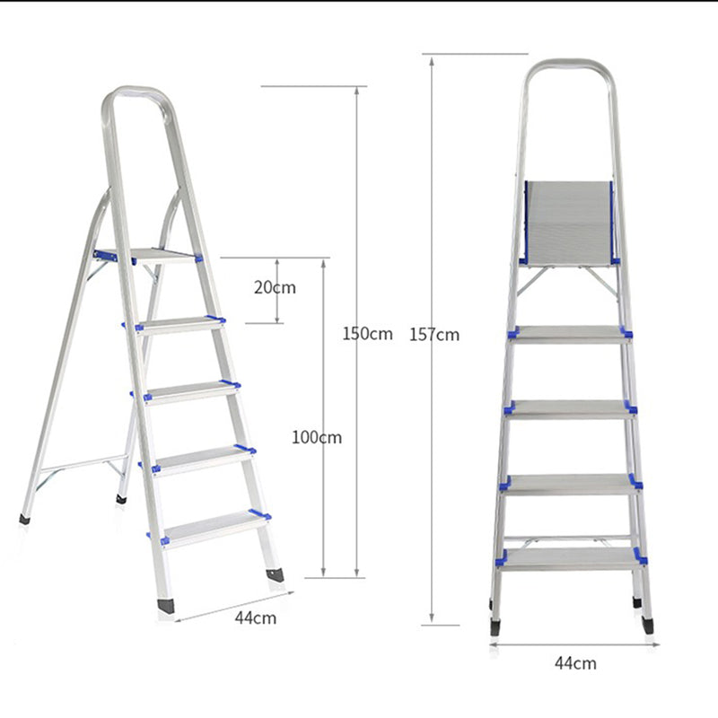 idrop 5 Step Folding Portable Household Lightweight Climbing Aluminium Ladder