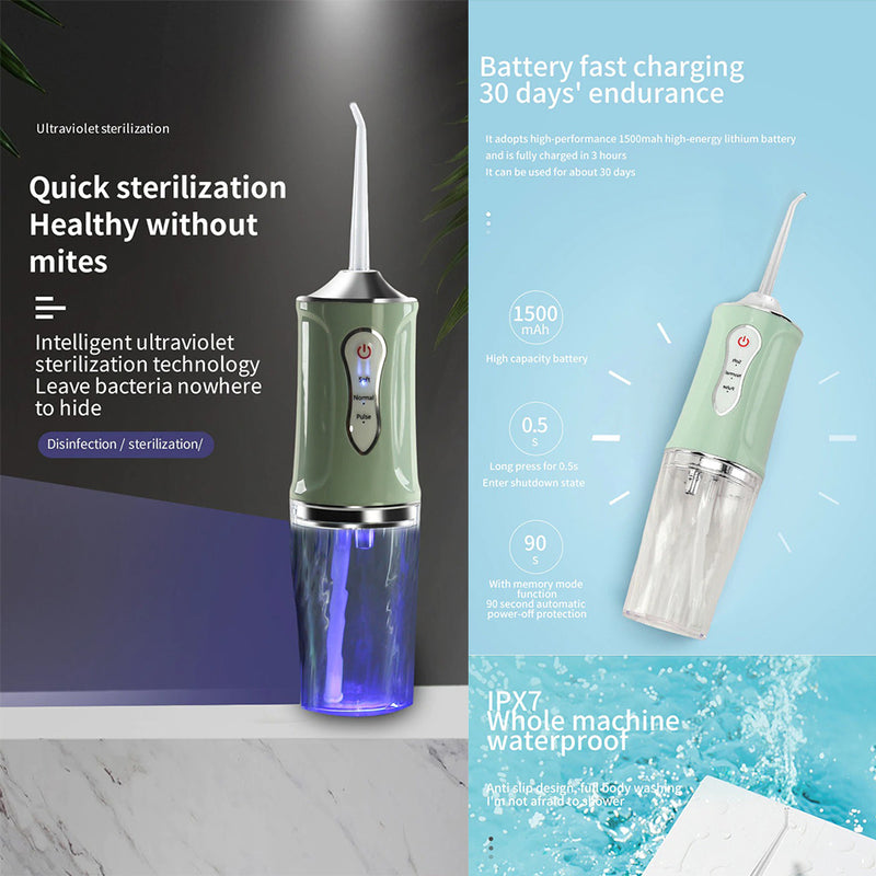 idrop [ 230ml ] Oral Irrigator Electric Water Jet Dental Teeth Flosser Tooth Cleaner / Pencuci Oral Gigi dan Gusi Elektrik / 口腔冲洗器电动喷水牙齿牙线器牙齿清洁器