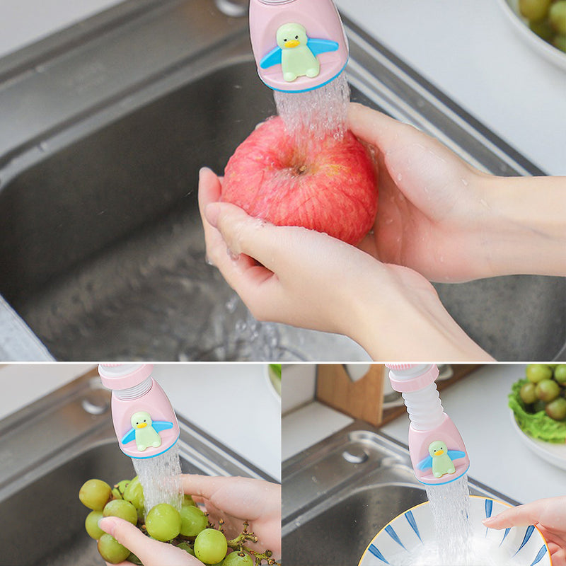 Kid Friendly Extendable Kitchen Splash Sproof Water Faucet / Kepala Paip Kanak-Kanak Senang Guna / 可调节旋转花洒(水龙头卡通花洒)