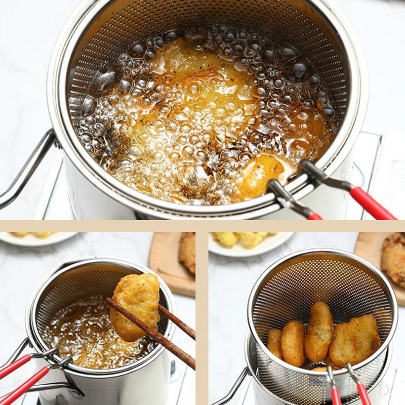 idrop [ 1200ml ] Stainless Steel 304 Deep Fryer Oil Pot / Bekas Cawan Minyak Masak / 1200ML不锈钢节能小炸锅(304)