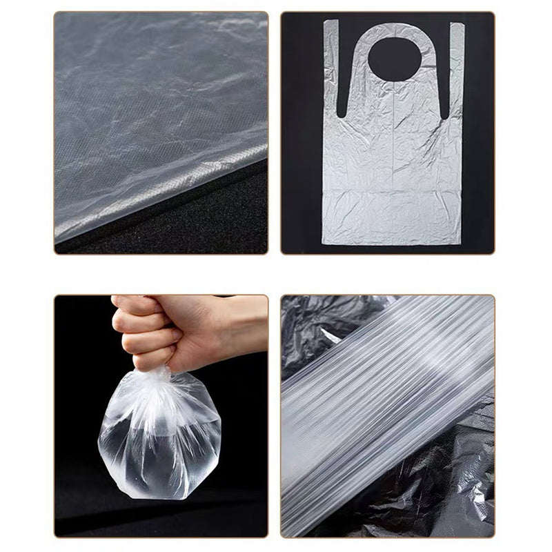 idrop [ 10pcs ] Disposable Plastic Apron / Apron Plastik Pakai Buang / 一次性围裙(长 )(10片)