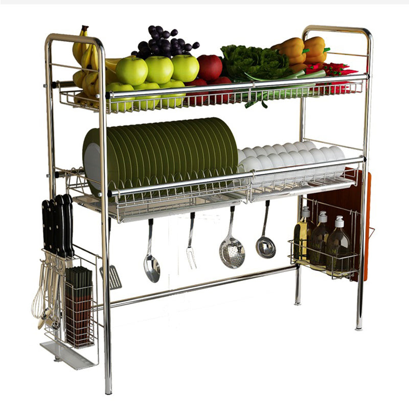 idrop 2 LAYER Kitchen Stainless Steel Sink Shelf Dish Rack Utensils Knife & Cutting Board Storage [ SUS304 ]