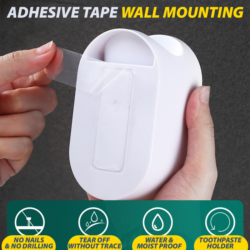 idrop Wall Mounted Toothpaste Squeezer Holder Tempat Penyimpanan dan Pemerahan Ubat Gigi