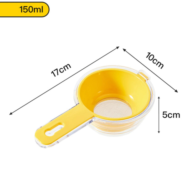 idrop [ 150ml ] Flour Powder Sieve Measuring Scoop Spoon / Penapis & Pengukur Tepung Halus / 塑料带底米筛