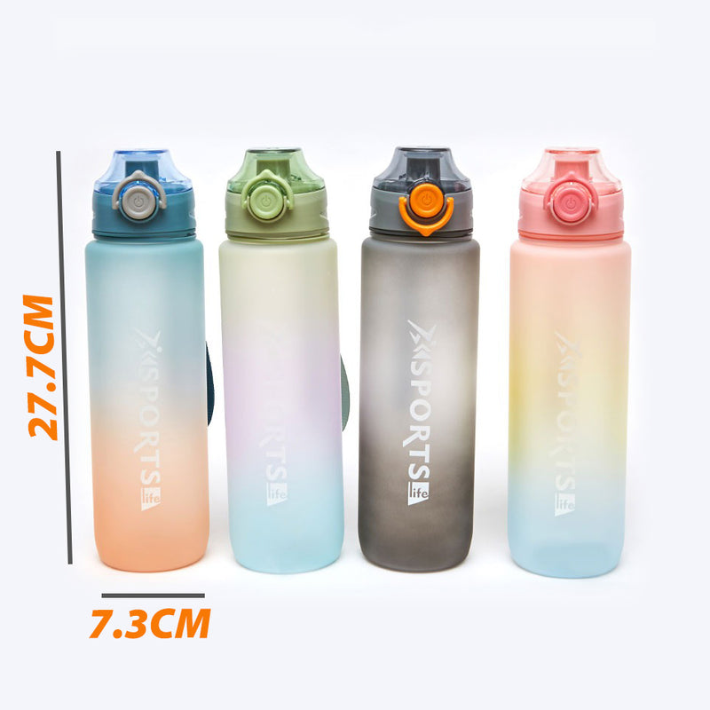 idrop Gradient Color Drinking Water Bottle / Botol Air Warna-Warni / 1000ML新款渐变色塑料水壶