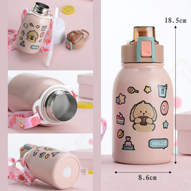 idrop [ 560ml ] Cute Drinking Bottle Portable Insulation SUS316 Stainless Steel Flask / Botol Minuman Insulasi Haba Comel Mudah Alih / 560ML不锈钢大肚保温杯(水壶)(316)