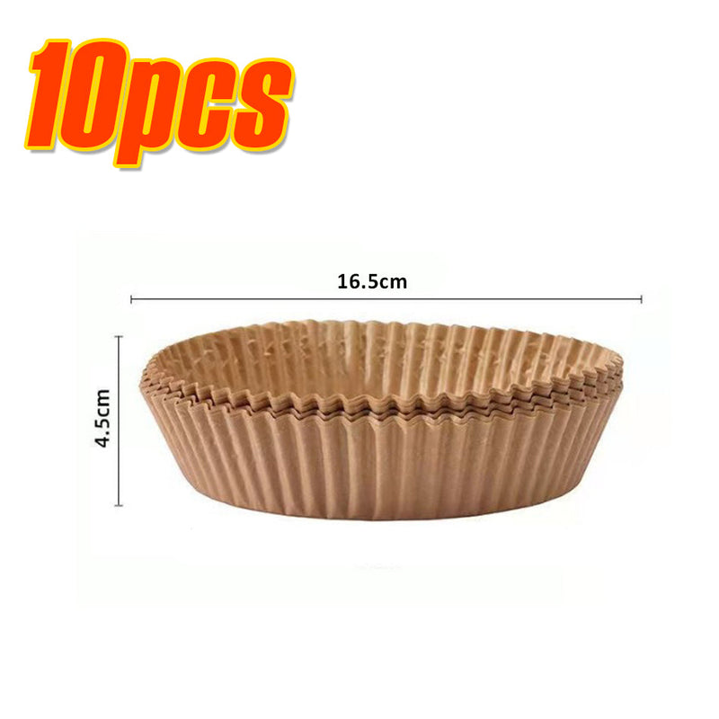 idrop [ 10pcs / 50pcs ] Air Fryer Oil Paper Plate Food Grade Baking Oil Paper Plate & Oil Seasoning Brush / Kertas Minyak Hidang Makanan Untuk Penggoreng Udara & Berus Sapu Minyak / 空气炸锅硅油纸和调味刷