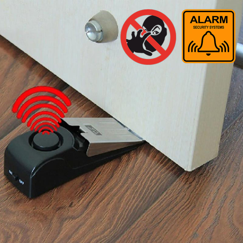 idrop HOME SECURITY Door Wedge Alarm - 120 dB Trigger Door Stopper Blocking System