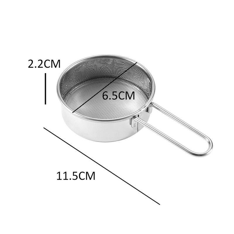 idrop Stainless Steel Powdered Sugar Sieve / Ayak Penapis Tepung Serbuk Gula Keluli Tahan Karat / 不锈钢小糖粉筛6.5*2.2*11.5CM