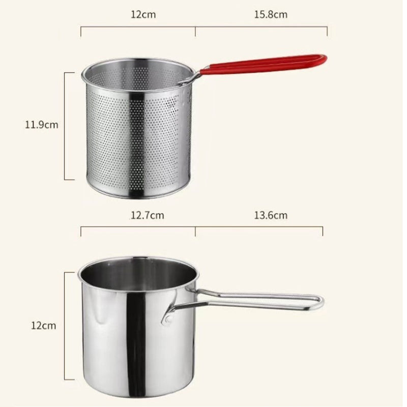 idrop [ 1200ml ] Stainless Steel 304 Deep Fryer Oil Pot / Bekas Cawan Minyak Masak / 1200ML不锈钢节能小炸锅(304)