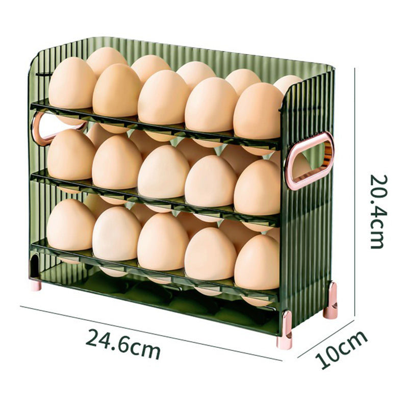 idrop [ 3 LAYER ] Partition Folding Egg Storage Box Container / Bekas Peyimpanan Telur Bertingkat / 隔板折叠式鸡蛋收纳盒(三层)