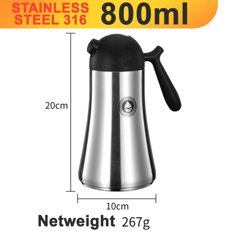 idrop SUS316 Stainless Steel Oil Pot Oil Bottle / Botol Minyak Keluli Tahan Karat / 316不锈钢大号油壶(调味瓶)