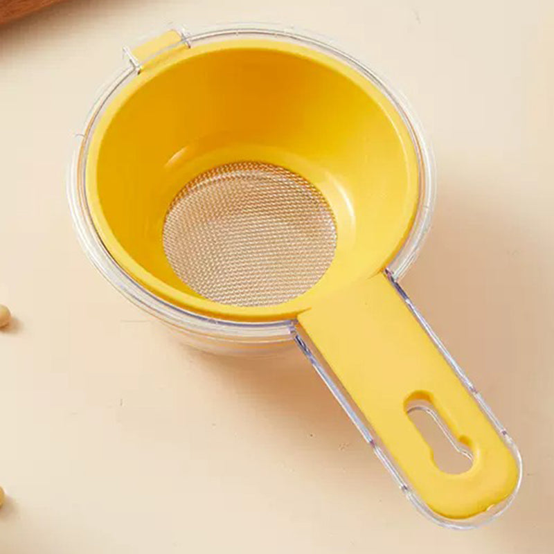 idrop [ 150ml ] Flour Powder Sieve Measuring Scoop Spoon / Penapis & Pengukur Tepung Halus / 塑料带底米筛