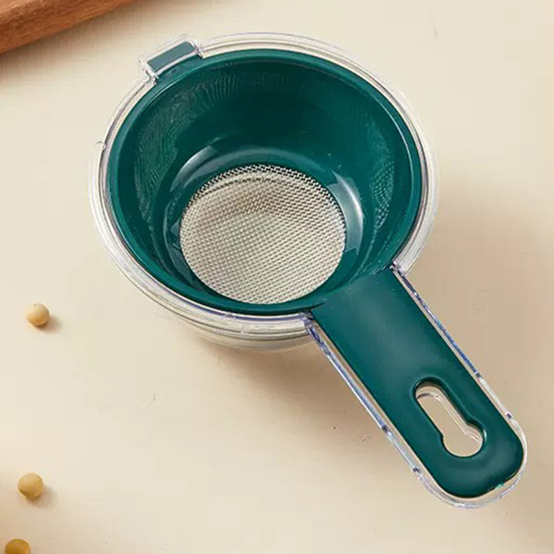 idrop [ 150ml ] Flour Powder Sieve Measuring Scoop Spoon / Penapis & Pengukur Tepung Halus / 塑料带底米筛