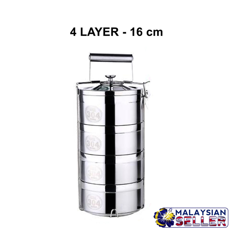 idrop 16 cm 2 Layer 3 Layer 4 Layer Stainless Steel Heat Insulation Lunchbox