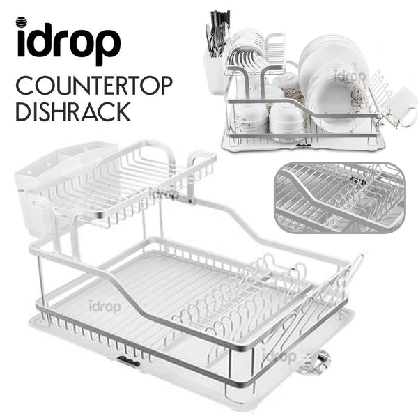 idrop Kitchen Aluminium Countertop Dishrack Tableware Storage Rack