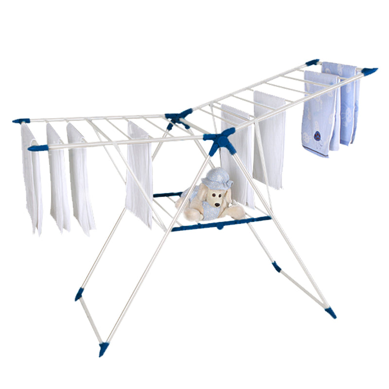 idrop 2 in1  Muntifunction Foldable Rack With Ladder stainless steel folding clothes drying rack laundry dryer rack clothes airer